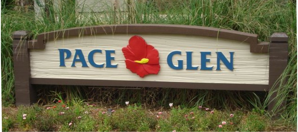 sandblasted sign